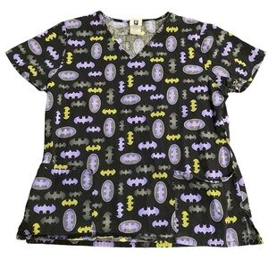 DC Comics Batman Graphic Scrub Top Size Medium